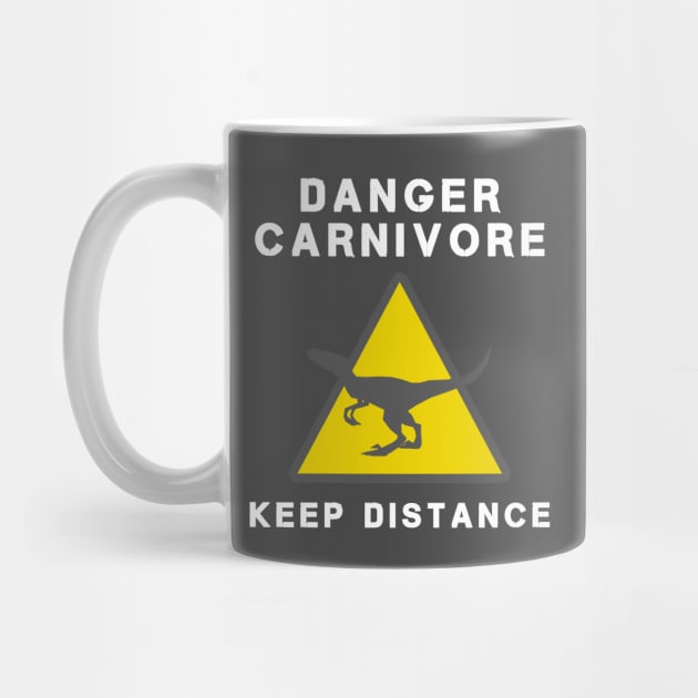 Warn sign dangerous carnivore raptor keep distance by Blackvz